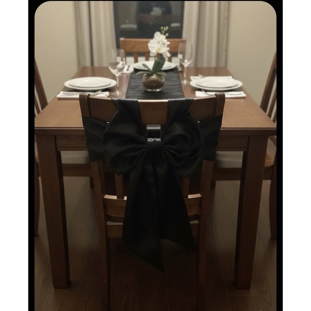 4~pc Black Satin  9